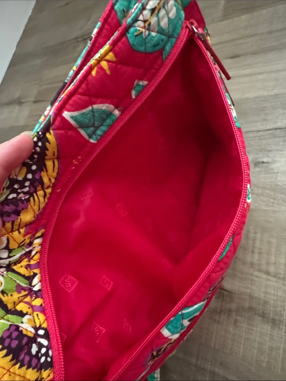 Vera Bradley Bohemian Blooms Triple Zip Hipster Crossbody Retired Floral
